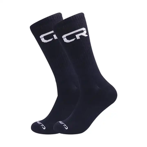 Chaussettes de sport en coton 100% pour hommes, à rayures, avec logo brodé personnalisé, respirantes, hiver, fond élastique, confortables - Product Image 4