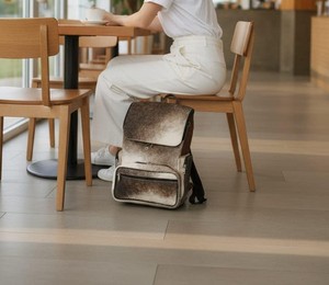 Genuine Leather Hair On Backpack Cowhide Laptop Travel Rucksack Vintage School Bag Handmade Durable OEM LHBP-0052 - Product Image 3