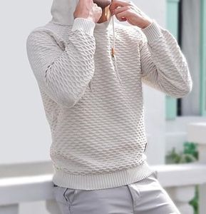 Sweat à capuche pour homme de haute qualité, épais, confortable, coupe régulière, poignets côtelés extensibles, uni, hiver, polyester/coton - Product Image 1