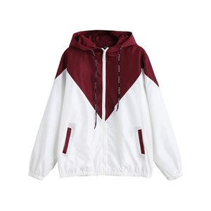 OEM Color Blocked Women Windbreaker <b>Jackets</b> Breathable Windproof Polyester Autumn Wear Women Windbreaker <b>Jackets</b> - Product Image 1