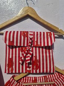 ชุดนอนผ้าฝ้ายพิมพ์ลายกุ้งมังกรสำหรับผู้หญิง |   ชุดนอนลายทางอินเดียทำมือ |   ชุดนอนผ้ามัสลินเนื้อนุ่ม - Product Image 3