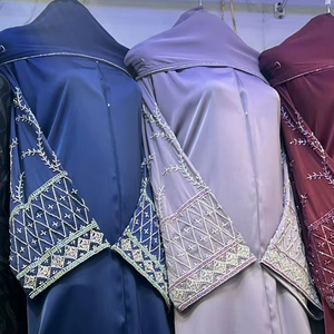 Abaya de Alta Calidad, Estilo Modesto, con Cuentas y Lentejuelas, Manga Larga, Tradicional Musulmana, Hecha a Mano, para Bodas, Transpirable - Product Image 1