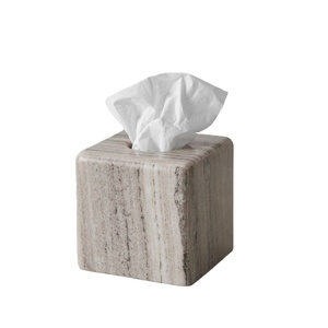 Nueva cubierta de caja de pañuelos de resina de primavera para decoración elegante del hogar y la Oficina, soporte de pañuelos elegante para baño, sala de estar y oficina - Product Image 1