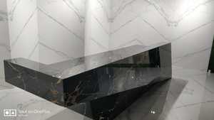 Baldosa de Porcelana con Efecto Mármol Gris, Formato Grande 1200x2400mm, Vetas Plateadas, Textura de Piedra Natural, Acabado Brillante/Satén, 8mm/10mm, Antideslizante - Product Image 5