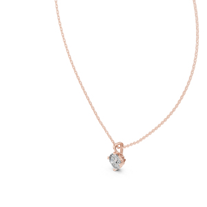 จี้เพชรทรงคุชชั่นทองคำขาว 14K เพชรเพาะเลี้ยงสำหรับผู้หญิง |   ชุดแต่งงาน |   เพชรที่เพิ่งเพาะเลี้ยง - Product Image 5