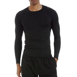 Men's Black <b>Long</b> <b>Sleeve</b> Compression Shirt Spandex Polyester Knitted Fit Athletic Wear men hospital <b>undershirts</b> For Sale - Product Image 1
