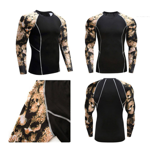Breathable Sublimation Printed Men <b>Compression</b> <b>Shirt</b> Professional Made Men Long Sleeve Protective <b>Compression</b> <b>Shirt</b> For Gym - Product Image 6