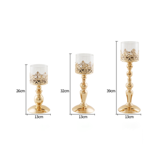 Nouvel arrivage Bougeoir <span class=keywords><strong>en</strong></span> <span class=keywords><strong>fer</strong></span> <span class=keywords><strong>forgé</strong></span> électrolytique avec verre, centre de table de mariage vintage pour table, église, décoration intérieure - Product Image 4