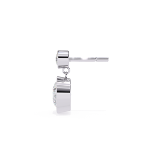 REYES Joyería Fina Precio de Mayoreo Plata de Ley 925 Certificada por GRA Pendientes de Moissanita de Corte Redondo de 1.5 Quilates para Mujer - Product Image 3