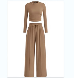 Conjunto de dos piezas de traje occidental personalizado de rayón para mujer: blusa, chaqueta, pantalón casual, falda larga/corta, uniforme de trabajo, conjunto de uniforme médico. - Product Image 1