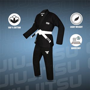 ชุดยิวยิตสู BJJ ผ้าคอตตอนเพิร์ลวีฟคุณภาพพรีเมียม รับสกรีนโลโก้ ระบายอากาศได้ดี น้ำหนักเบา ทนทาน เหมาะสำหรับฝึกซ้อม สำหรับผู้ชายและผู้หญิง - Product Image 2