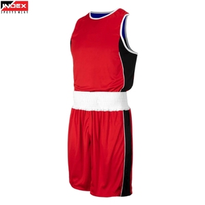 Conjunto de Jersey y Pantalones Cortos de Boxeo Personalizados OEM para Hombre con Costuras Resistentes y Ajuste Atlético - Product Image 1