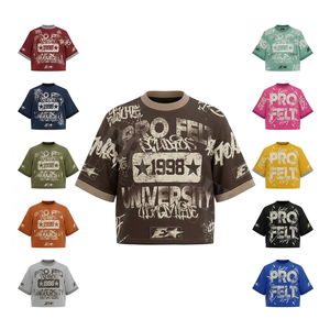 Sudadera Unisex de Estilo Hip Hop Urbano, Hombros Caídos, Corte Holgado, Diseño de Logotipo Personalizado con Pedrería, 100% Algodón Transpirable - Product Image 1
