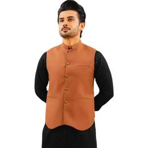 Chaleco Formal para Hombre, Chaleco Étnico Bordado de Primera Calidad, Ropa Tradicional Pakistaní para Ocasiones Especiales, Diseños y Tallas Personalizadas - Product Image 1
