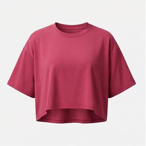 เสื้อครอปท็อปโยคะแขนสั้นสำหรับผู้หญิง พิมพ์โลโก้ได้ตามต้องการ ผลิตจากโพลีเอสเตอร์ผสมสแปนเด็กซ์ เหมาะสำหรับออกกำลังกายในฤดูใบไม้ผลิ สามารถปรับแต่งสีได้ - Product Image 1