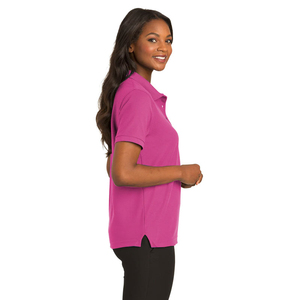 T-shirt en piqué de coton épais pour femme, à manches courtes, pour le tennis et le golf, respirant, style décontracté chic, uni, de qualité économique - Product Image 3