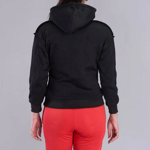 Custom Puff Print Hoodie Womens Hoodie Retail Supplier With Womens Rib Hem Hoodie For US Streetwear Brands - Product Image 6