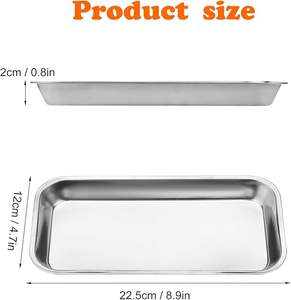 Bandeja de Instrumentos Manuales de Acero Médico Dental de Alta Calidad para Procedimientos, Reutilizable, Esterilización a Alta Temperatura para Clínicas - Product Image 2