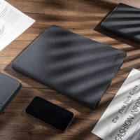 Conférencier en Cuir avec Power Bank Intégré et Presse-Papiers pour Professionnels et Voyages