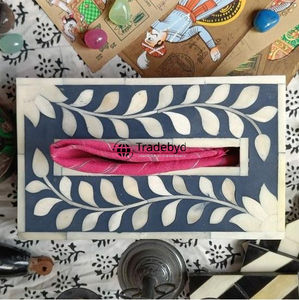 Boîte à mouchoirs élégante et écologique en os incrusté, support décoratif fait main, idée cadeau de luxe pour la maison Tradebyd - Product Image 3