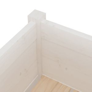 Set di 2 Fioriere da Giardino in Legno di Pino Bianco Massiccio 70x70x70 cm - Product Image 6
