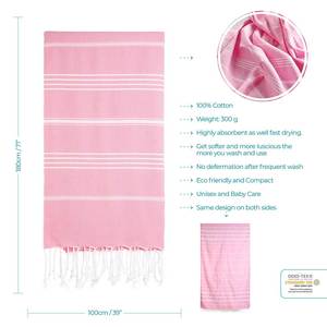 Wholesale Custom <b>Bath</b> <b>Towel</b> <b>Sets</b> High Quality Large Luxury Turkish Cotton Sand Free Beach <b>Towel</b> Personalized Logo Embroidery - Product Image 6