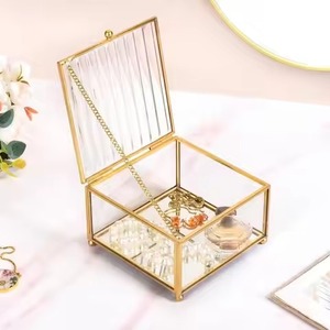 Elegant Metal Jewelry Box <b>Storage</b> Case Organizer for Rings Earrings Necklace Accessories <b>Dressing</b> <b>Table</b> Use - Product Image 1