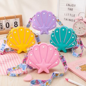 Sac à bandoulière en silicone HauHwa B062, motif dessin animé, forme coquille, impression numérique, OEM, détachable, pour filles, idéal comme sac cadeau ou pochette de remerciement - Product Image 6