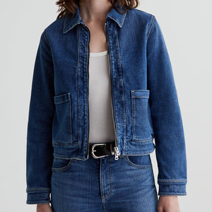 Chaqueta vaquera transpirable personalizada para mujer, venta al por mayor, ropa exterior informal de moda, chaqueta de manga larga para damas, chaqueta vaquera transpirable - Product Image 1