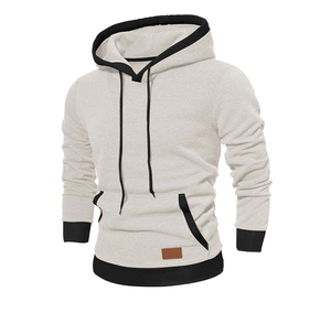 Sudadera con Capucha Negra de Algodón Tejido para Hombre, Estilo Casual de Otoño, con Bolsillo y Ribete Negro - Colección de Sudaderas y Hoodies - Product Image 1