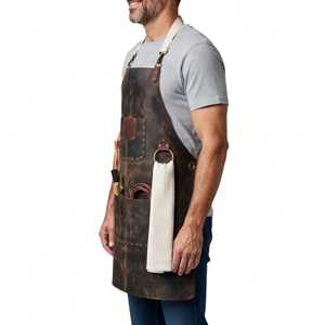 Delantal de Cuero Genuino para Soplador de Vidrio, Resistente al Calor y a los Olores, Protección Reforzada - Equipo Profesional de Seguridad Industrial para Estudio - Product Image 6