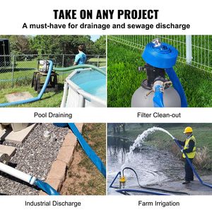 Tubo di Scarico per Piscina in PVC Durevole da 2 Pollici x 50 Piedi con Connettori Camlock in Alluminio e Morsetti CE, Adatto per Pompe - Strumenti e Accessori per Piscine - Product Image 6