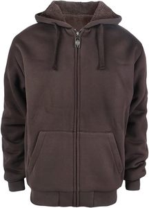 Sweat à capuche en laine pour homme, coupe ajustée, épais et chaud, avec fermeture éclair, en coton, style couverture oversize - Product Image 3