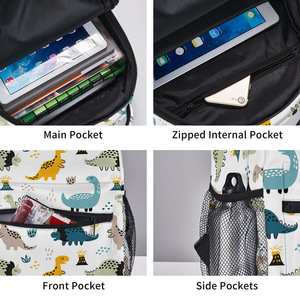 Blank Polyester Sublimation Backpack Custom Logo School Bag Travel Laptop Backpack Supplier Wholesale Bulk SBP-0074 - Product Image 5