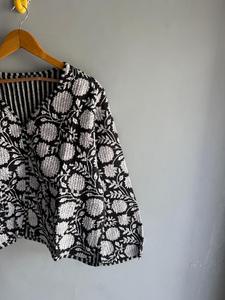 Chaqueta acolchada de algodón con estampado floral para mujer, cárdigan con cuello en V, ropa exterior informal transpirable, regalo para ella - Product Image 5