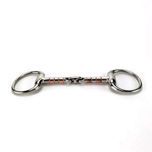 Outils d'équitation pour chevaux, mors à œuf en cuivre et acier inoxydable, service OEM ODM accepté, mors à cheval à articulation simple - Product Image 3