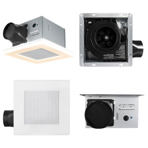 Ventilador de Techo Tubular de 10 Pulgadas con Motor AC y Luz Regulable de 5 CCT, Certificado ETL y <span class=keywords><strong>HIV</strong></span> para Baño - Product Image 5