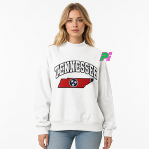 Sudadera de cuello alto personalizada para mujer con estampado de letras y apliques de mapa, tela gruesa de alta calidad para invierno - Product Image 1