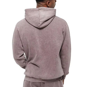 Chándal para Hombre con Capucha, 100% Algodón Transpirable, Estampado, Manga Larga, Lavado Ácido, Cierre con Cordón, Ligero, Colores Personalizables - Product Image 5