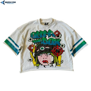 T-shirts personnalisés pour hommes à manches courtes, vente en gros, 100% coton/polyester, coupe ample, couleur unie, décontracté, écologique, respirant, OEM - Product Image 3