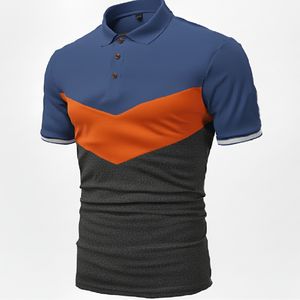 Polo tendance pour homme, coupe ajustée, manches courtes, mélange de coton, décontracté, mode estivale, style streetwear - Product Image 5