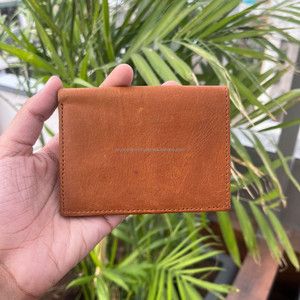 100% sacs à main pour hommes en cuir véritable avec poche à monnaie zippée personnaliser logo hommes portefeuille et porte-cartes portefeuilles en cuir hommes - Product Image 4