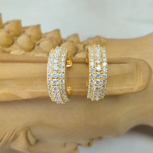 Elegant Round Cut Diamond <b>Earrings</b> in Yellow Gold Classic Brilliant <b>Studs</b> Timeless Luxury <b>Fine</b> Jewelry Wedding Gift for Women - Product Image 1