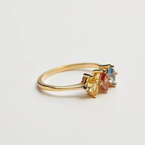 925 Sterling Silver 14K Gold Plated Religious Marquise Birthstone Multi Stone Family <b>Ring</b> Dainty Jewelry Gift for Women - Product Image 6