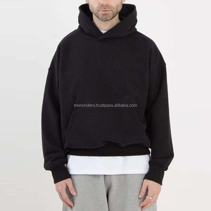 Sweat à capuche en molleton français 100 % coton de luxe, 420 GSM, épais, coupe oversize, longueur intégrale, imprimé sérigraphié, avec logo personnalisé pour homme, idéal pour l'hiver - Product Image 5