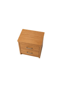 Mueble de Almacenamiento Moderno de Madera Marrón Claro con 2 Cajones y Diseño de Panel Plano para Sala de Estar y Dormitorio - Product Image 5
