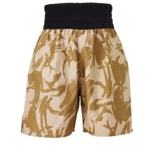 Pantalones Cortos de Boxeo Camuflaje Tono Bronceado 2026: Diseño Estético de Satén Sublimado para Influencers del Fitness - Equipamiento de Marca Privada - Product Image 6