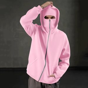 Chaqueta con Capucha y Cremallera, Transpirable, de Poliéster, Doble Capa, Estilo Hip Hop Y2K, para Primavera/Invierno, para Hombre y Mujer - Product Image 4