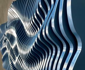 Art mural paramétrique en bois naturel Art déco moderne, portrait, décoration murale, décoration d'anniversaire, décoration de la maison, auto-adhésif, fait main - Product Image 1