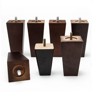 Custom Solid Wood Square <b>Sofa</b> Legs Heavy Duty Furniture Legs for Couch <b>Bed</b> Cabinet Table OEM Solid Wood Square Furniture Legs - Product Image 2